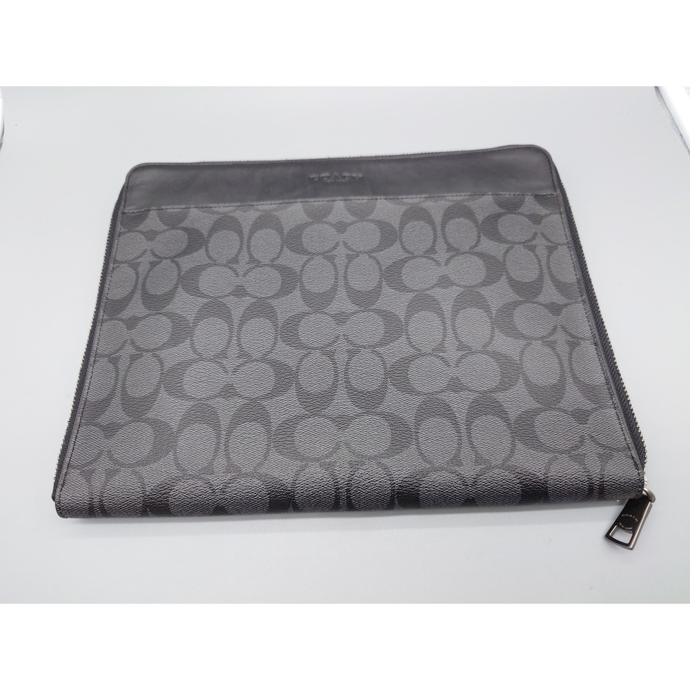 Coach Tech Case Signature Canvas Portfolio Charcoal Black F32654 [GNH019020]